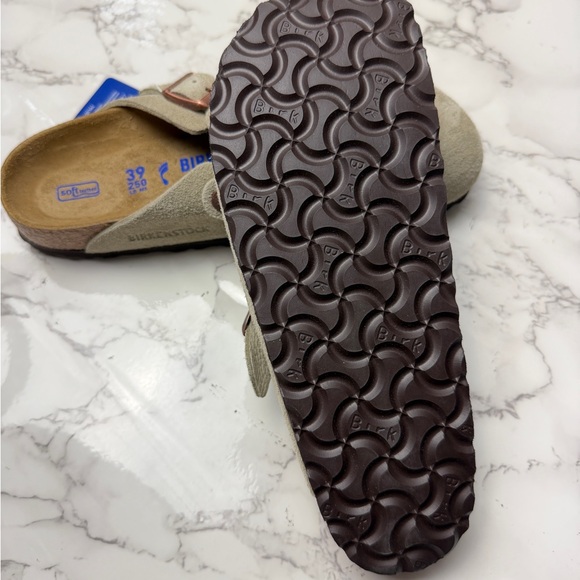 New Birkenstock Boston Taupe Suede Clogs EU Size 39 - Picture 8 of 10